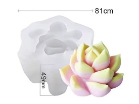 Molde silicona suculenta grande 